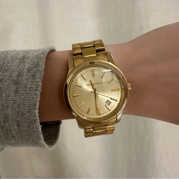 MICHAEL KORS "JET SET RUNWAY" MK5160 stainless steel GOLD COLORED WATCH